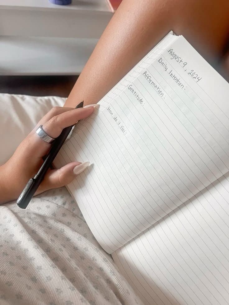 Journaling habit photo proof